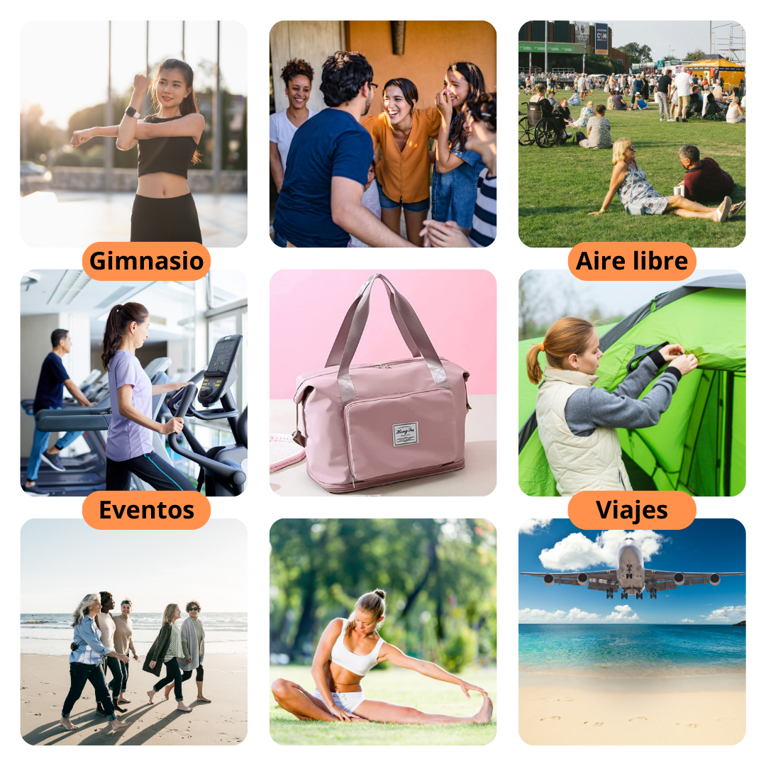 BOLSA DEPORTIVA Y DE VIAJE PLEGABLE 2 EN 1 - MULTIFUNCIONAL