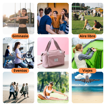 BOLSA DEPORTIVA Y DE VIAJE PLEGABLE 2 EN 1 - MULTIFUNCIONAL