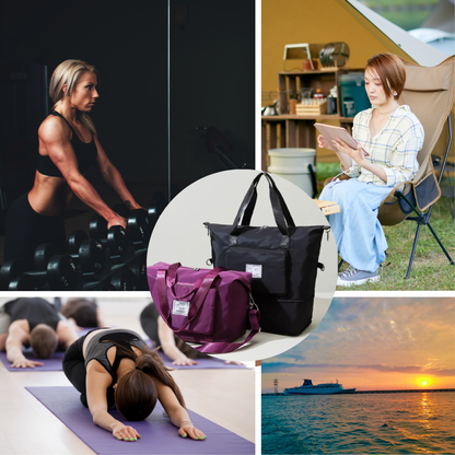 BOLSA DEPORTIVA Y DE VIAJE PLEGABLE 2 EN 1 - MULTIFUNCIONAL